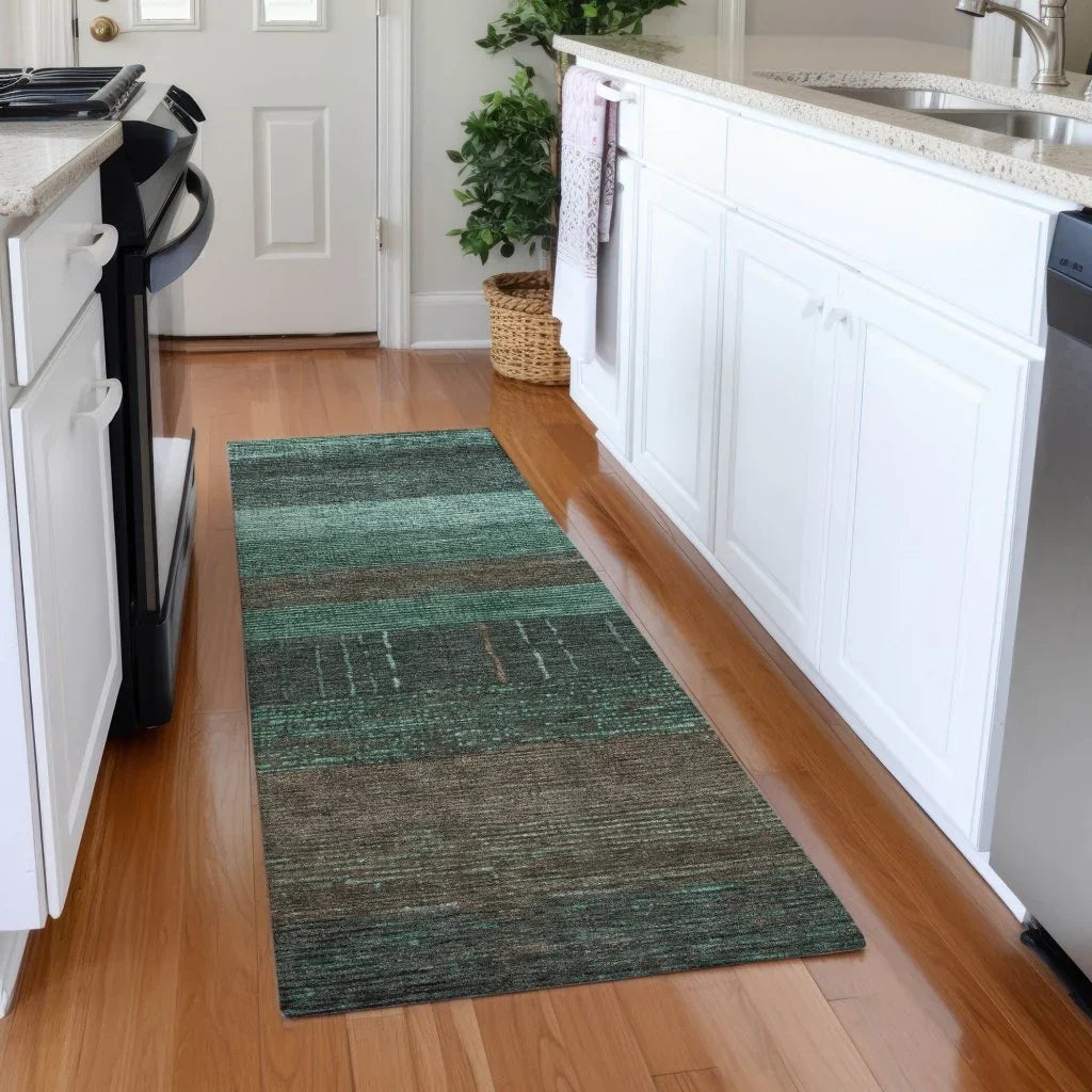 LOOMLAN Rugs Tembira Teal Washable Indoor-Outdoor Rug