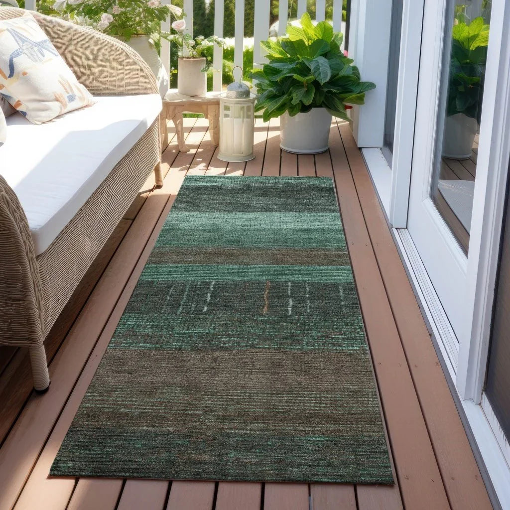 LOOMLAN Rugs Tembira Teal Washable Indoor-Outdoor Rug