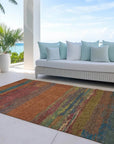 LOOMLAN Rugs Temira Orange Washable Indoor-Outdoor Rug