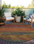 LOOMLAN Rugs Temira Orange Washable Indoor-Outdoor Rug