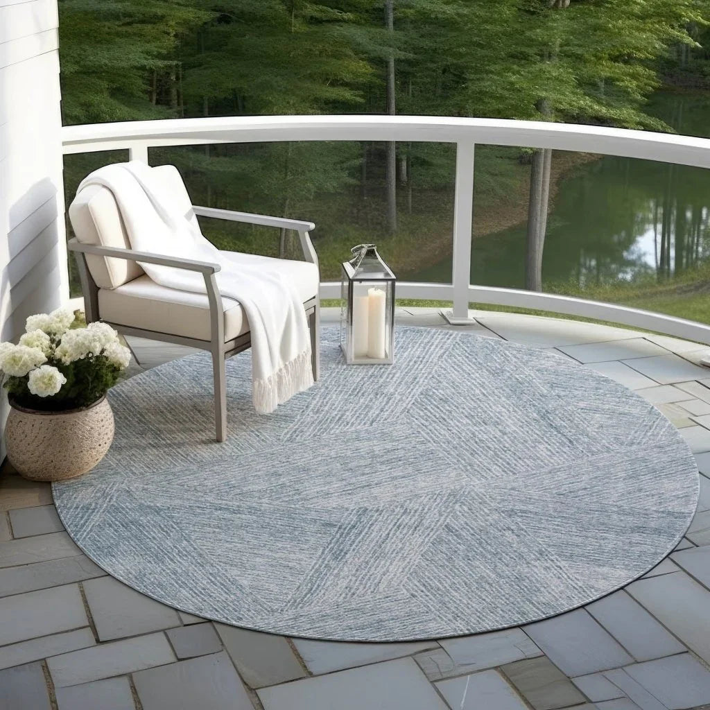 LOOMLAN Rugs Terra Blue Washable Indoor-Outdoor Rug