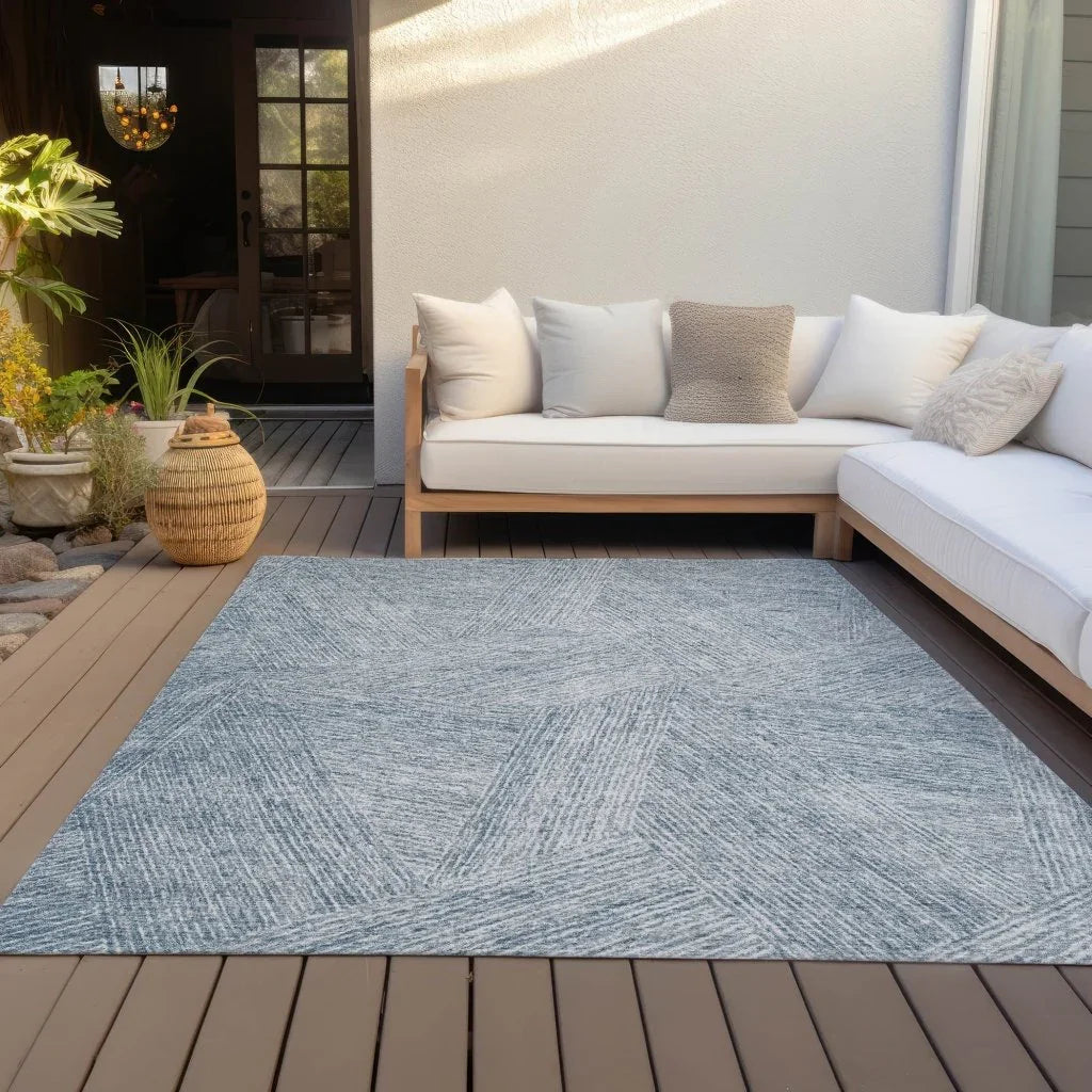 LOOMLAN Rugs Terra Blue Washable Indoor-Outdoor Rug