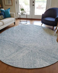 LOOMLAN Rugs Terra Blue Washable Indoor-Outdoor Rug