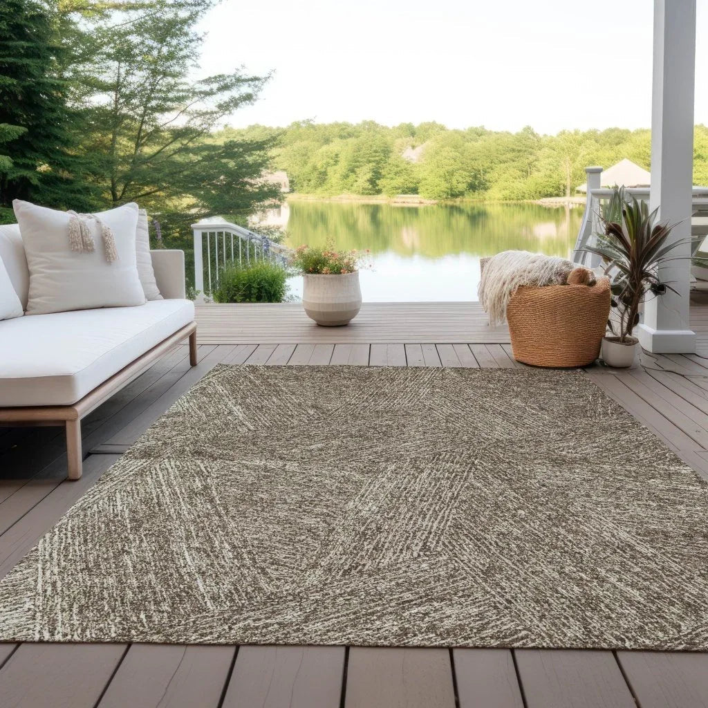 LOOMLAN Rugs Terra Chocolate Washable Indoor-Outdoor Rug