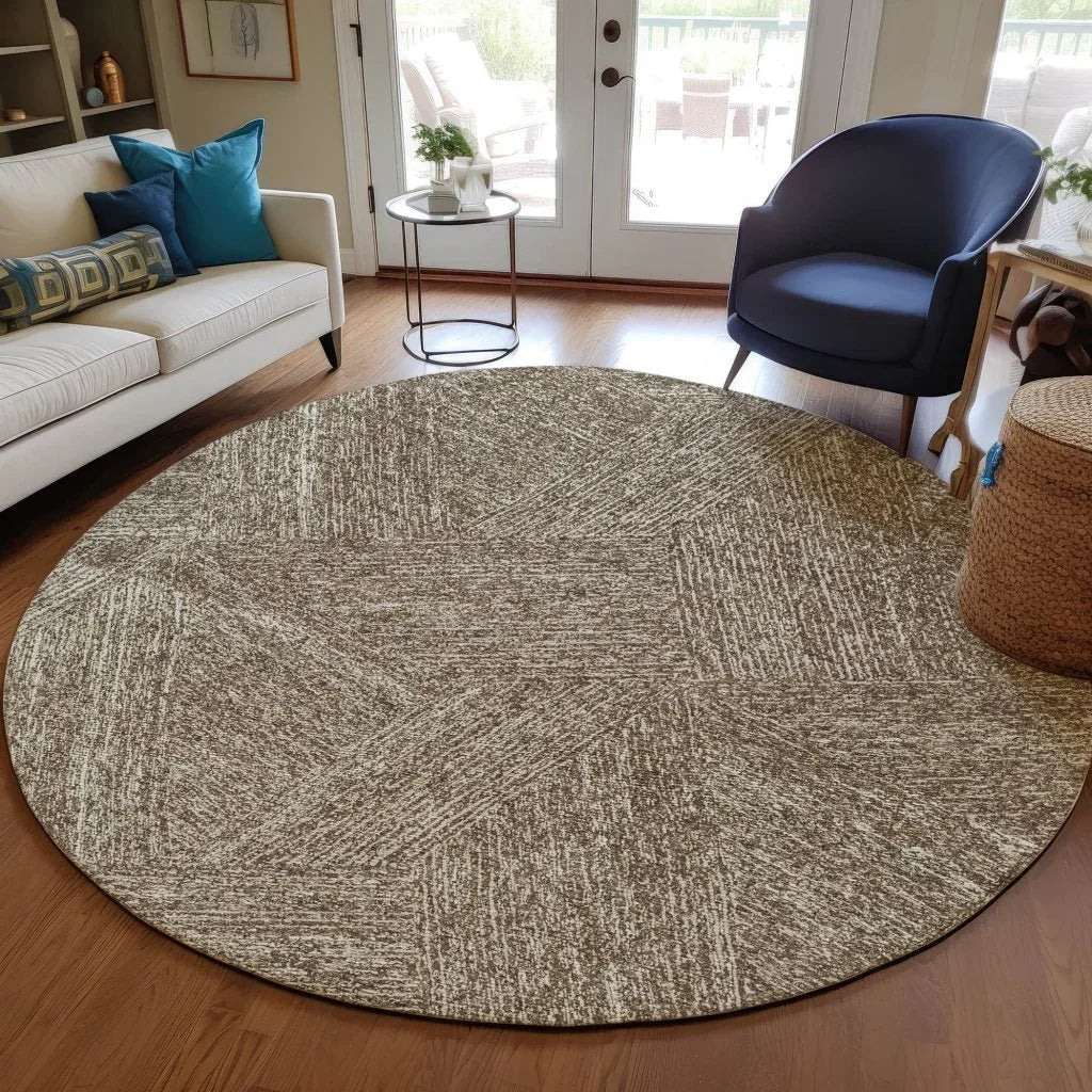 LOOMLAN Rugs Terra Chocolate Washable Indoor-Outdoor Rug