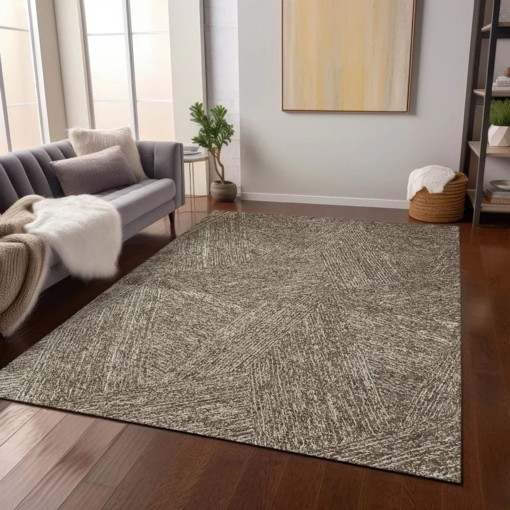 LOOMLAN Rugs Terra Chocolate Washable Indoor-Outdoor Rug