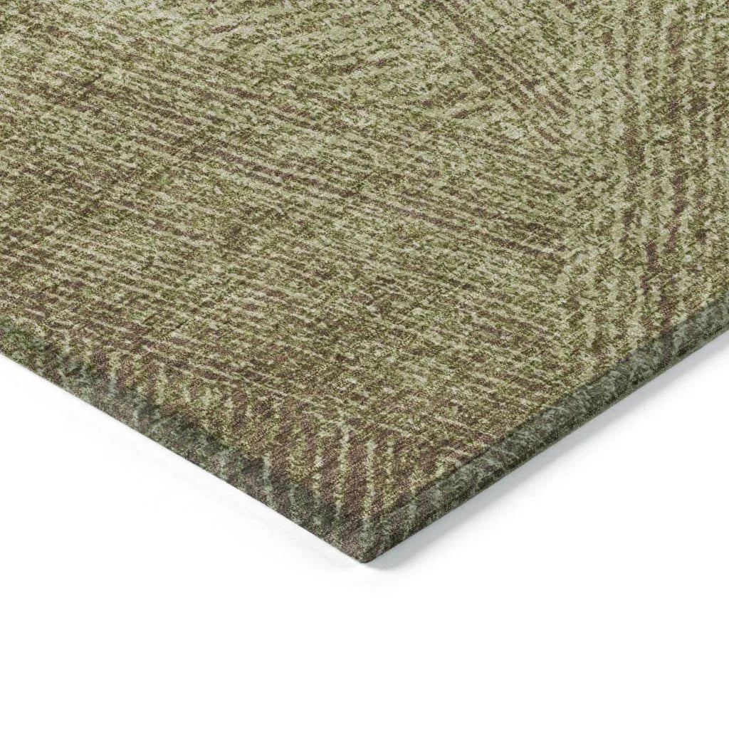 LOOMLAN Rugs Terra Green Washable Indoor-Outdoor Rug