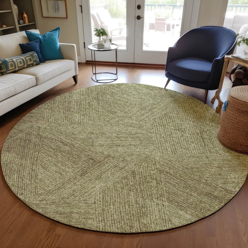 LOOMLAN Rugs Terra Green Washable Indoor-Outdoor Rug