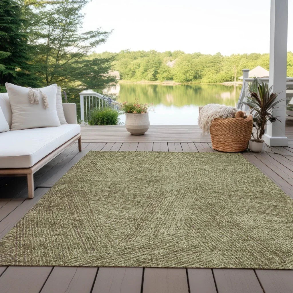 LOOMLAN Rugs Terra Green Washable Indoor-Outdoor Rug