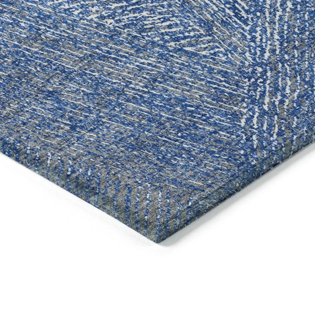LOOMLAN Rugs Terra Navy Washable Indoor-Outdoor Rug