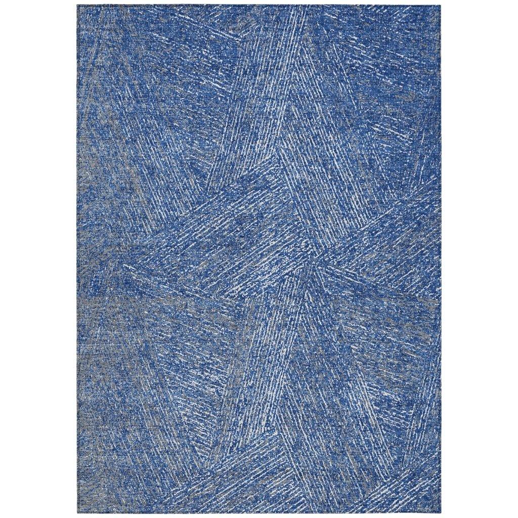 LOOMLAN Rugs Terra Navy Washable Indoor-Outdoor Rug