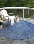LOOMLAN Rugs Terra Navy Washable Indoor-Outdoor Rug