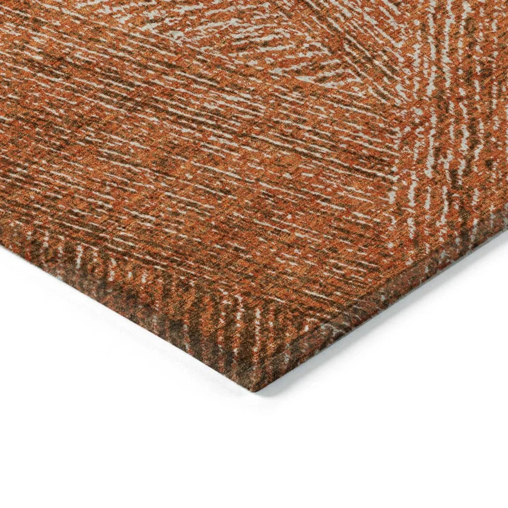 LOOMLAN Rugs Terra Orange Washable Indoor-Outdoor Rug
