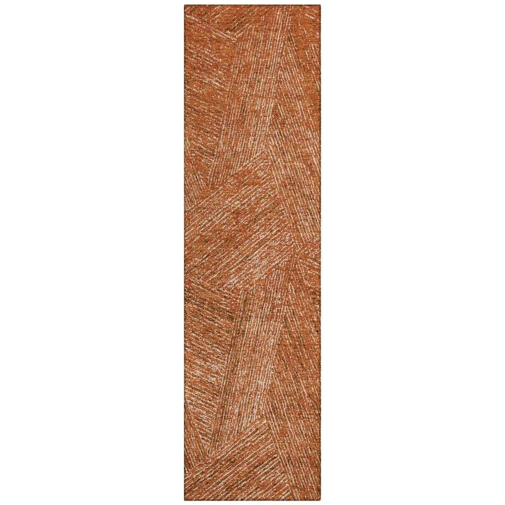 LOOMLAN Rugs Terra Orange Washable Indoor-Outdoor Rug