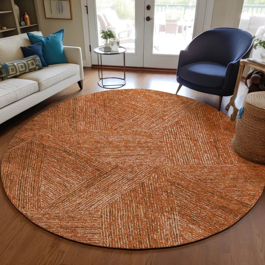 LOOMLAN Rugs Terra Orange Washable Indoor-Outdoor Rug