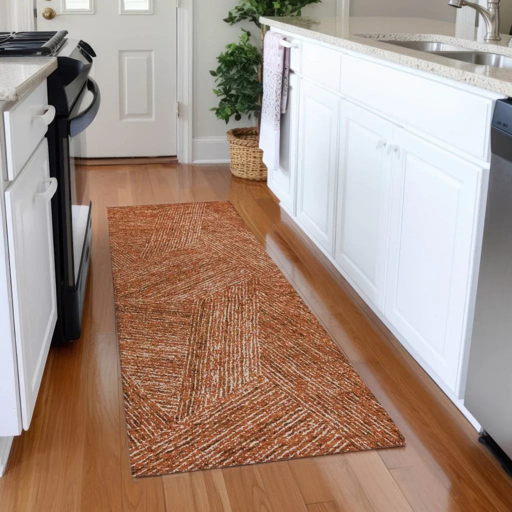 LOOMLAN Rugs Terra Orange Washable Indoor-Outdoor Rug