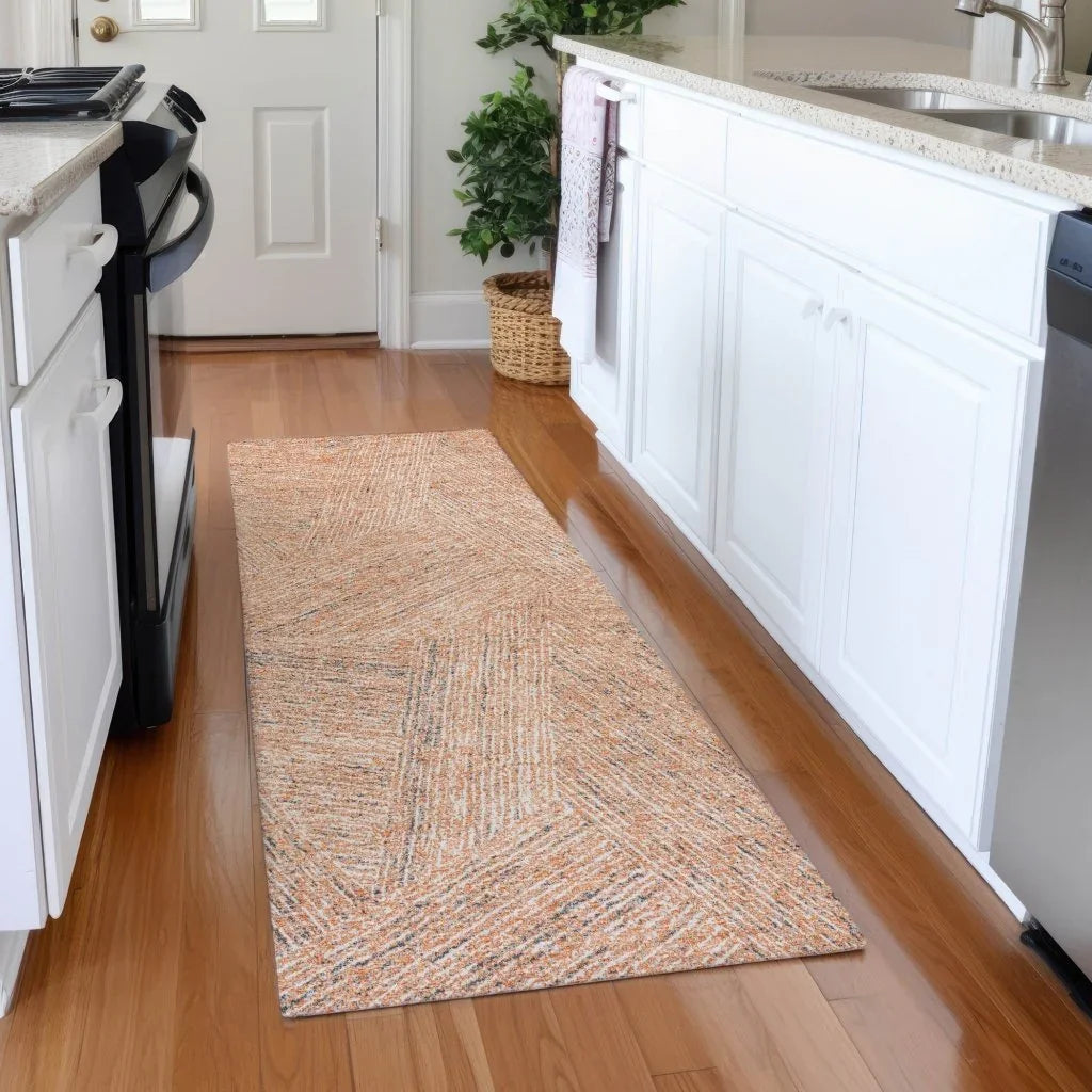 LOOMLAN Rugs Terra Peach Washable Indoor-Outdoor Rug