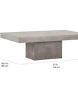 Seasonal Living Terrace Concrete Slate Gray Outdoor Coffee Table