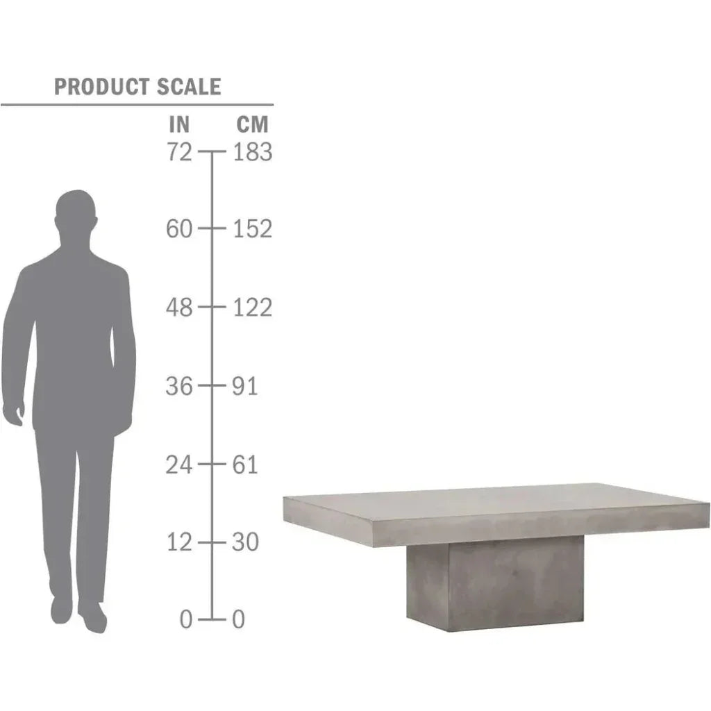 Seasonal Living Terrace Concrete Slate Gray Outdoor Coffee Table