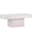 Terrace Concrete White Outdoor Coffee Table - LOOMLAN - Seasonal Living - Outdoor Coffee Tables