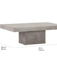 Terrace Concrete White Outdoor Coffee Table - LOOMLAN - Seasonal Living - Outdoor Coffee Tables