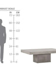 Terrace Concrete White Outdoor Coffee Table - LOOMLAN - Seasonal Living - Outdoor Coffee Tables