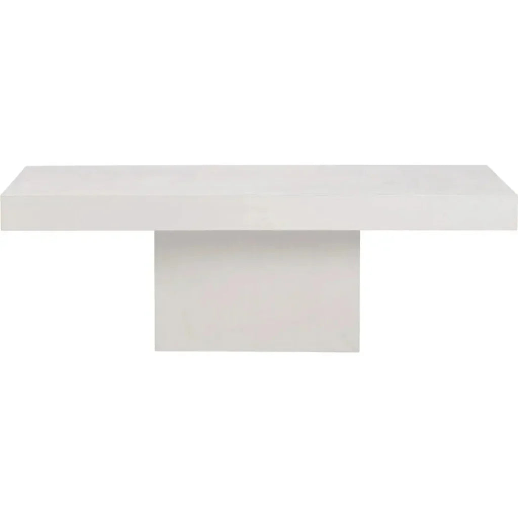 Terrace Concrete White Outdoor Coffee Table - LOOMLAN - Seasonal Living - Outdoor Coffee Tables