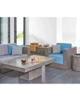 Terrace Concrete White Outdoor Coffee Table - LOOMLAN - Seasonal Living - Outdoor Coffee Tables