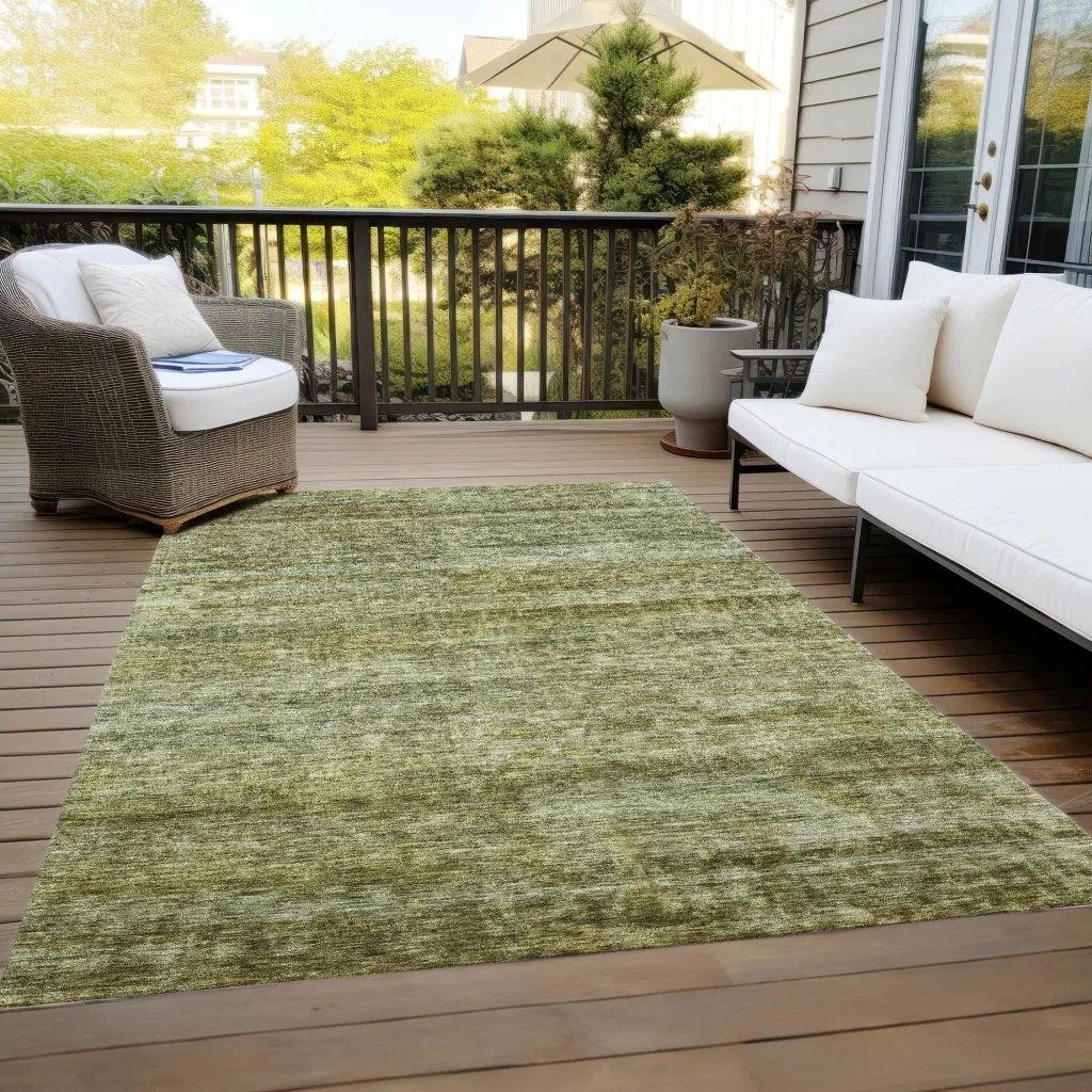 LOOMLAN Rugs Terrae Green Washable Indoor-Outdoor Rug