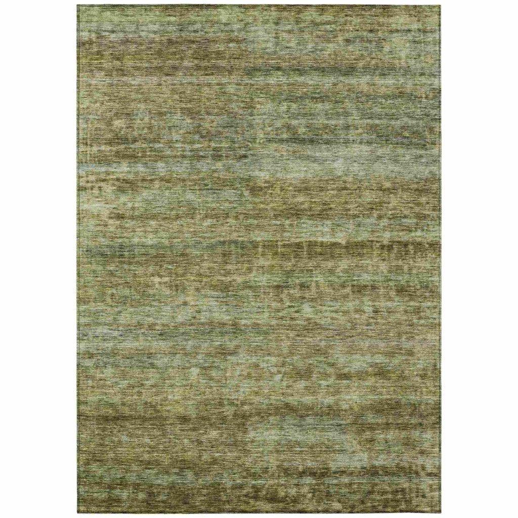 LOOMLAN Rugs Terrae Green Washable Indoor-Outdoor Rug