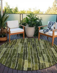 LOOMLAN Rugs Terrona Green Washable Indoor-Outdoor Rug