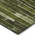 LOOMLAN Rugs Terrona Green Washable Indoor-Outdoor Rug