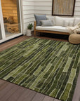 LOOMLAN Rugs Terrona Green Washable Indoor-Outdoor Rug