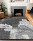 LOOMLAN Rugs Tethira Gray Washable Indoor-Outdoor Rug
