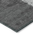 LOOMLAN Rugs Tethira Gray Washable Indoor-Outdoor Rug