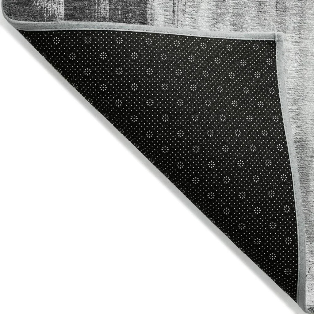 LOOMLAN Rugs Tethira Gray Washable Indoor-Outdoor Rug