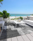 LOOMLAN Rugs Tethira Gray Washable Indoor-Outdoor Rug
