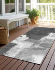 LOOMLAN Rugs Tethira Gray Washable Indoor-Outdoor Rug