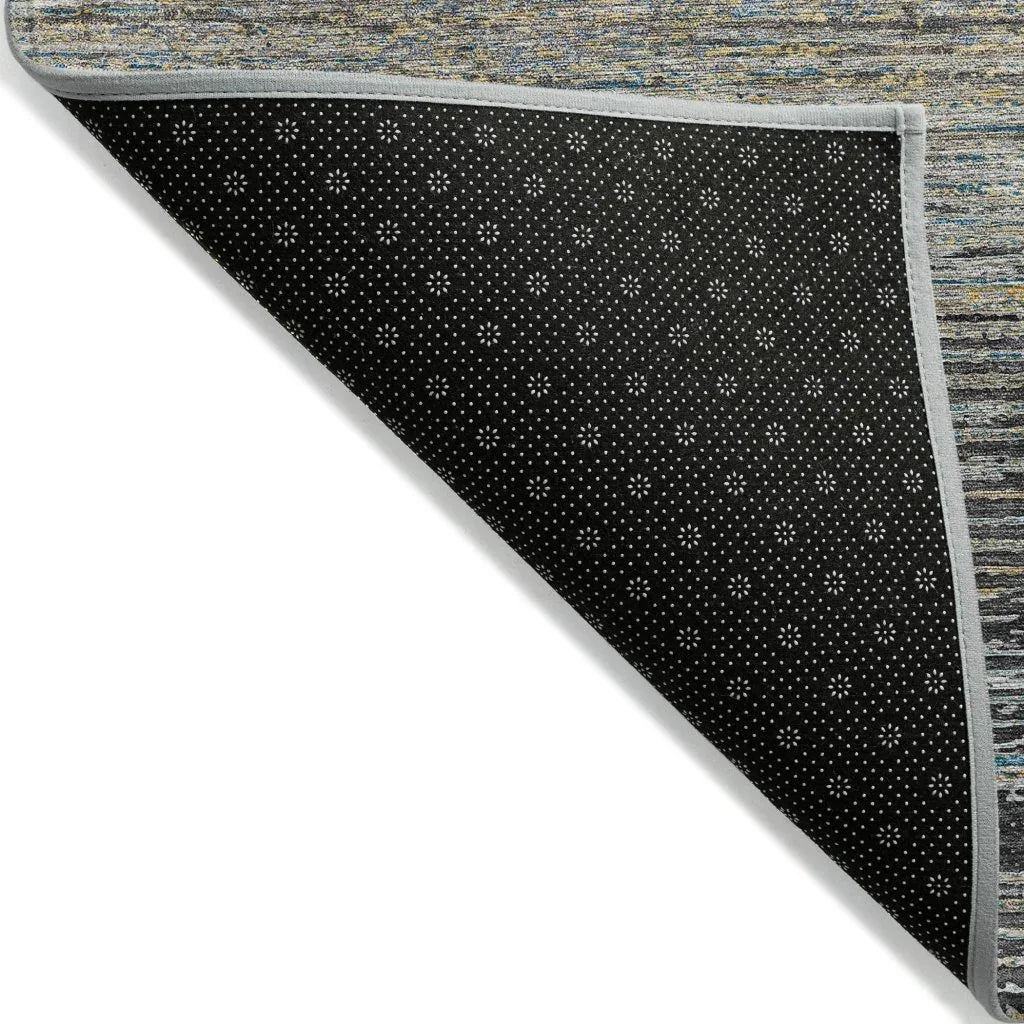LOOMLAN Rugs Teya Gray Washable Indoor-Outdoor Rug