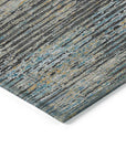 LOOMLAN Rugs Teya Gray Washable Indoor-Outdoor Rug