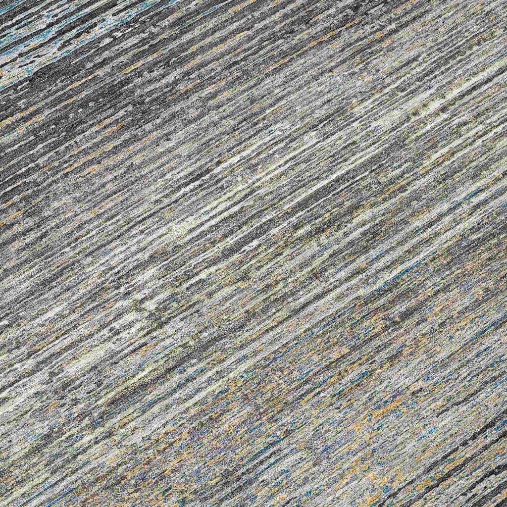 LOOMLAN Rugs Teya Gray Washable Indoor-Outdoor Rug