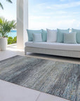 LOOMLAN Rugs Teya Gray Washable Indoor-Outdoor Rug