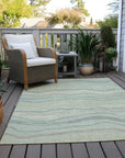 LOOMLAN Rugs Thalvyn Green Washable Indoor-Outdoor Rug
