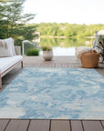 LOOMLAN Rugs Tharne Blue Washable Indoor-Outdoor Rug