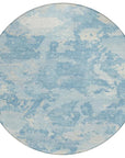 LOOMLAN Rugs Tharne Blue Washable Indoor-Outdoor Rug