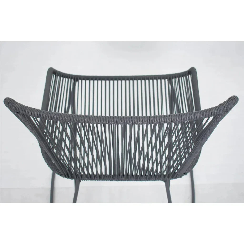 Seasonal Living The Dane Dining Arm Chair 2PC Dark Gray Patio Dining