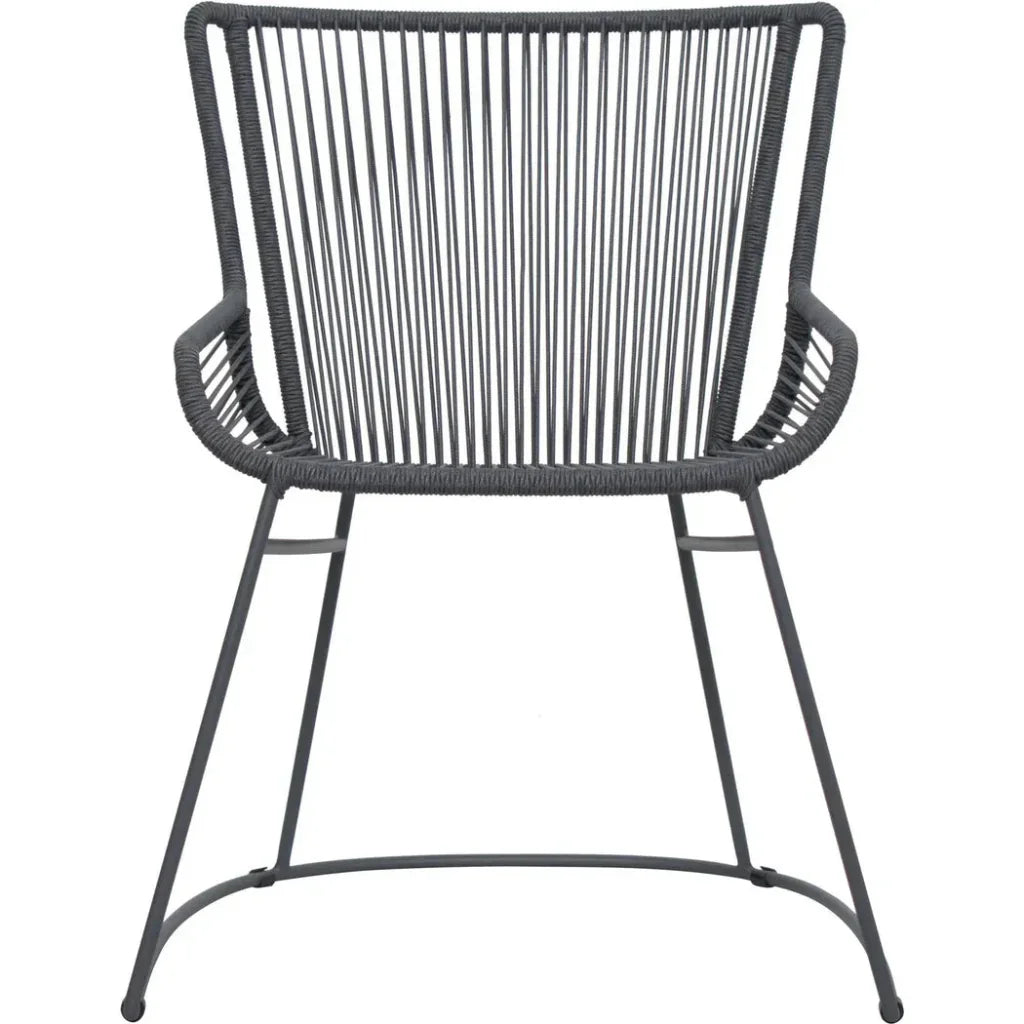 Seasonal Living The Dane Dining Arm Chair 2PC Dark Gray Patio Dining