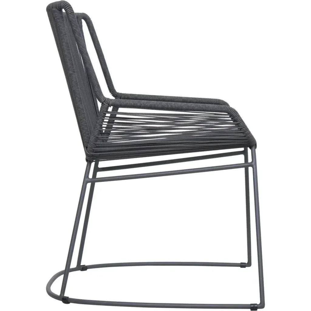 Seasonal Living The Dane Dining Arm Chair 2PC Dark Gray Patio Dining