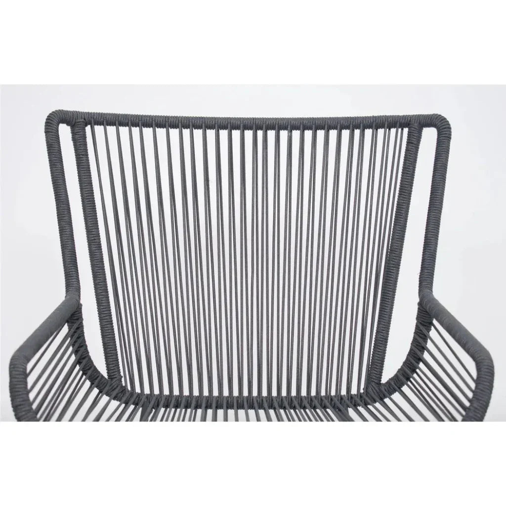Seasonal Living The Dane Dining Arm Chair 2PC Dark Gray Patio Dining