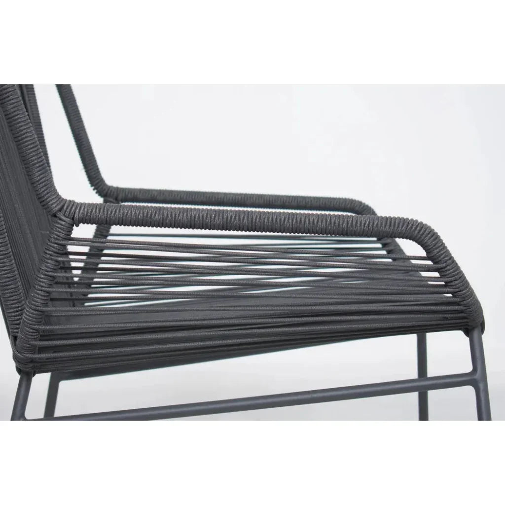 Seasonal Living The Dane Dining Arm Chair 2PC Dark Gray Patio Dining